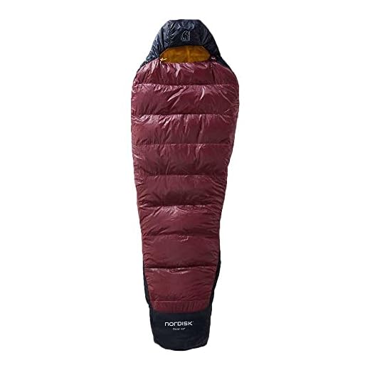 Nordisk Oscar +10° Mummy Schlafsack L schwarz/rot
