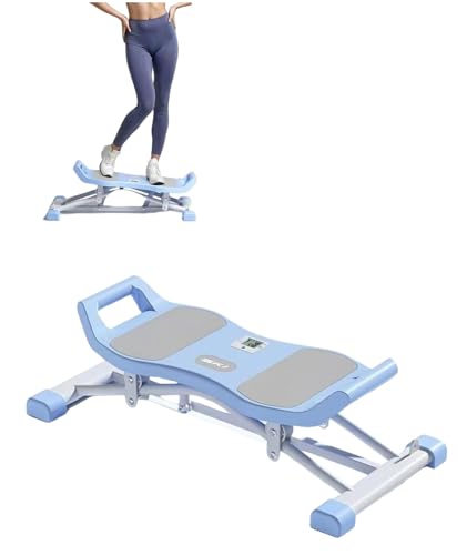 Plataforma Vibratoria Simulador de Esquí con Monitor LCD, Máquina de Esquí Interior Plegable con Bandas de Resistencia, Entrenador de Equilibrio para Torso y Ejercicio Integral, Capacidad 150 kg miniatura 7