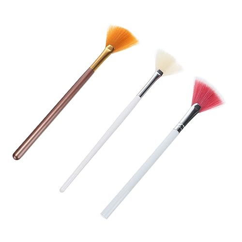 VINTORKY Makeup Set 3pcs Fan-shaped Brush for Women Safe Material Smooth and Comfortable
