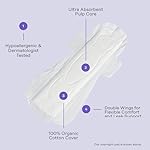 The Honey Pot Company - Sanitary Pads for Women - Non-Herbal Overnight w/Wings - Organic Cotton Cover, & Ultra-Absorbent Pulp Core - Feminine Care - FSA & HSA Eligible - 12 ct - Image 5