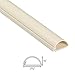 D-Line Half Round Cord Hider, Patented Cable Cover, Hide TV Wall Mount Wires, Raceway for Cords, Decorative Wire Covers, Paintable, Adhesive Cable Concealer - 1x 1.18in W x 0.59in H x 39in L - Beige