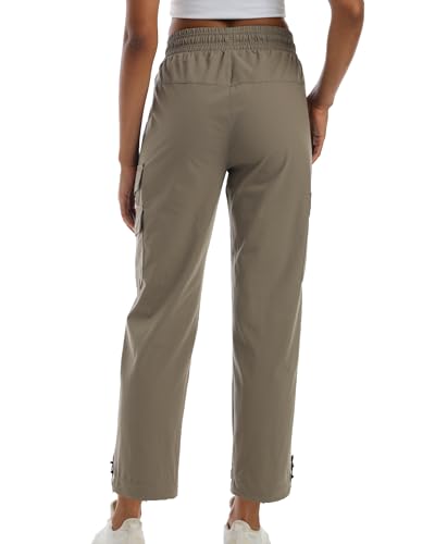 Image of Women's Joggers with Pockets, Hiking Cargo Water Resistant Lightweight Pants for Women Workout Athletic Travel Camping