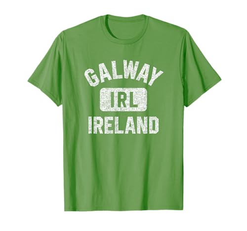 Galway Ireland IRL Gym Green T-Shirt with White Print
