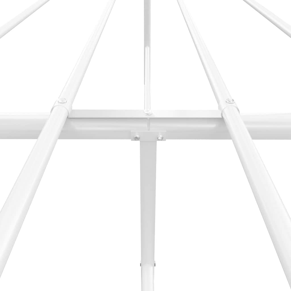 vidaXL Estructura Cama sin colchón con cabecero Metal Blanco 135x190cm