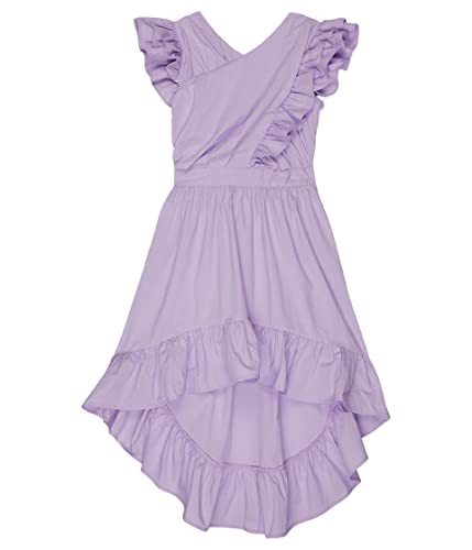 Girl's Wrap Ruffle Dress (Big Kids) Purple 16 (Big Kid)