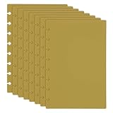 PATIKIL 4 Paar Discbound Notizbucheinband, 14,6 x 22,2 cm, Junior-Größe, PP-Scheibe, Planer-Cover für Arc Notebook Happy Planner Büroprodukt, Dunkelgrün