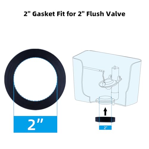 Hibbent Universal Toilet Tank to Bowl Gaskets with 3 Sets Brass Hardware Kits Fits Most 2-Inch 2.5-Inch Flush Valve Opening 2-Piece Toilet Tanks - image 4