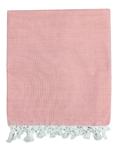 Image of Arvore Bunkaar Pure Handloom 100% Soft Desi Bamboo Viscose Soft Bhagalpuri Andi Chadar /Summer Blanket /Khes /Top Sheet /AC Blanket /Odhne wali Chadar (Orange, Plain, 1, Bhagalpuri Chadar)