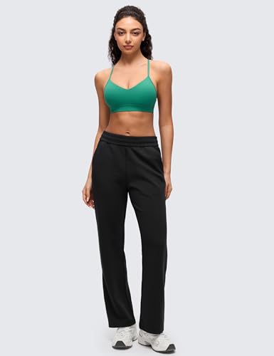 Image of CRZ YOGA Butterluxe V Neck Sports Bras | Light Support, Removable Pads, Yoga, Extremely Soft, Square Back, Adjustable Spaghetti Straps, for Women