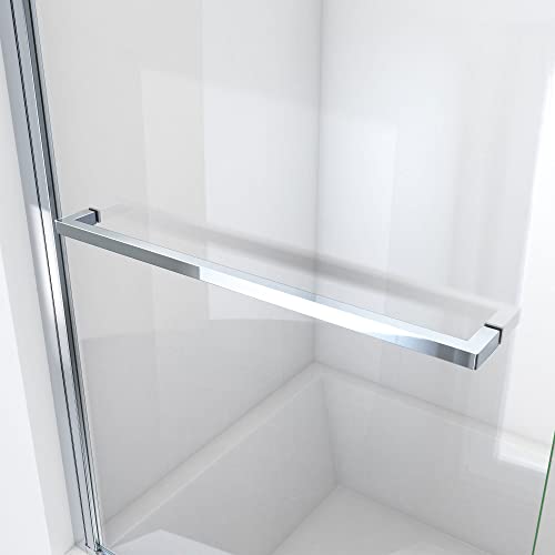 Dreamline Aqua-Q Swing 34 In. W X 58 In. H Frameless Tub Door In Chrome #TOP3