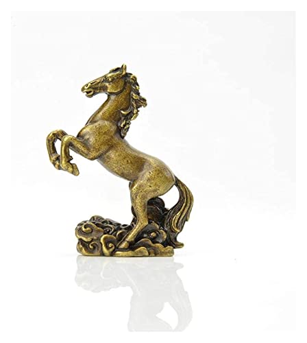 Statue de cheval en cuivre solide RLKHXBS en laiton véritable fait main