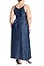 Standards & Practices Women's Plus Size Denim Spaghetti Strap Maxi Wrap Dress Size 3X