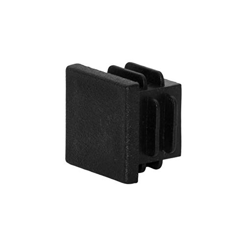 Image of Flyshop 10 x 10 mm Black Plastic Plugs Square Tubing End Caps Tube Inserts Chair Glides 8 Pack