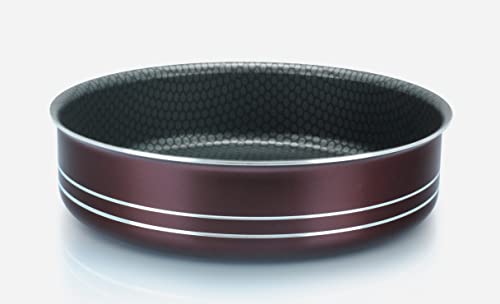 Trueval cookware set 14 pieces ingredients : حله 16-18-20-26 مقلاية 14-16-22 صينيه فرن 24 -كسروله 16 +شبك تحمير