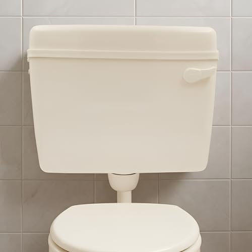 Image of Prayag Smart Flush PTMT 10 Litre Cistern for Indian & Western Toilet | Wall Mounted Cistern with Side Handle | 3-Years Manufacturer Warranty | Leak-Proof Toilet Flush Tank - (Ivory)