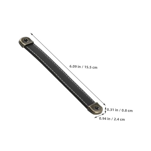 Kisangel 5個木箱皮革提手 点 ヴィンテージ家具取っ手 キャビネットドア用 レザー製ワードローブハンドル スーツケース持ち手 家具引き出し用