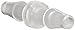 Value Plastics 5050-6 Natural Polypropylene Tube Fitting, Classic Series Barbed Coupler, 3/16" (4.8 mm) Tube ID (Pack of 25)
