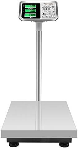 TUFFIOM 661lbs Weight Electronic Platform Scale,Stainless Steel High-Definition LCD Display,Digital Floor Heavy Duty Scales,Perfect for Luggage Package Price Computing Postal Shipping Mailing