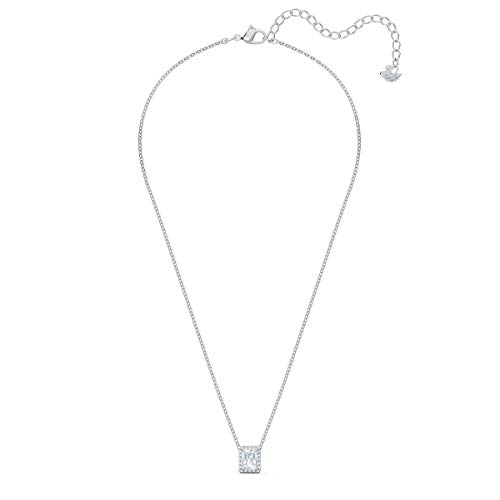 Swarovski Angelic Pendant Necklace And Stud Pierced Earring Set With Clear Crystals On A Rhodium Plated Setting #TOP1