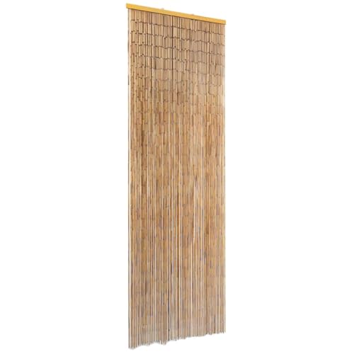 vidaXL Cortina para Puerta de Tiras de Bambú contra Insectos Marrón 56x185 cm