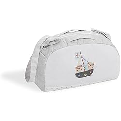 Bolso de Maternidad Blanco/Gris