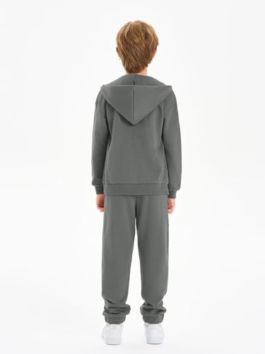 Image of Haloumoning Boys Sweatsuits Kids Active Zip Hoodie Sweatershirt and Jogger Sweatpants 5-14 Years