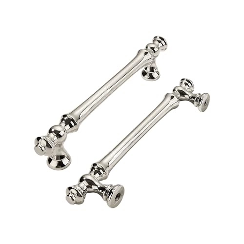 khtumeware 10 Pack 3 Inch(76mm) Polished Nickel Cabinet Pulls Drawer Pulls Kitchen Cabinet Hardware Zinc Pulls for Dresser Drawers.
