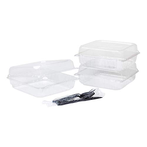 Karat Fp-Hc99Pet-1C 9''X 9'' Pet Hinged Containers (Case Of 200) #TOP6