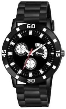 1377|Black Dial Rubber Strap Stylish Analog Watch for Men/WIAVGR,Brown_377_DD-PU|1377