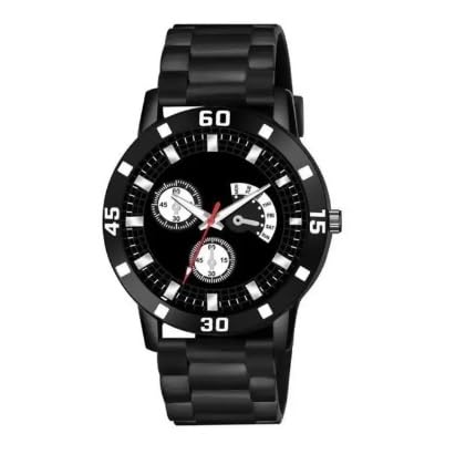 Black Dial Rubber Strap Stylish Analog Watch for Men-AVO (B0DBVT3YZS) Amazon Price History, Amazon Price Tracker
