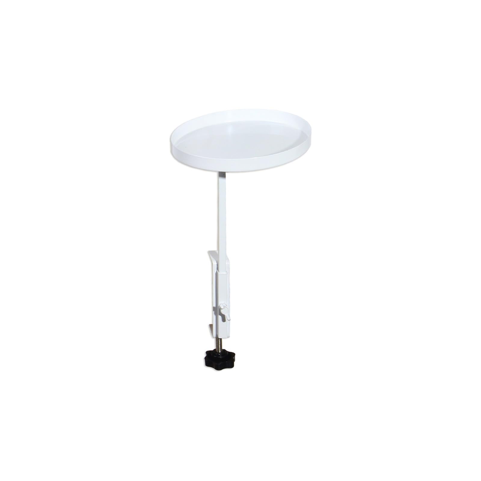 Adjustable Outdoor Fence Metal Bird Feeders Space Saving Hanging Animal Feeding Station for Garden Yard Balcony (White, 23.5cmx15cm)