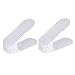 Stojak na buty Regulowane szczeliny do butów Organizator uchwyty buta Stojak na organizację szafy Trwałe oszczędzanie materiałów PP Organizator do przechowywania butów (Color : White)