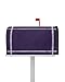 Magnetic Mailbox Cover Solid Color Dark Purple Standard Size Removable Post Letter Box Cover Waterproof Garden Yard Outdoor Decoration
