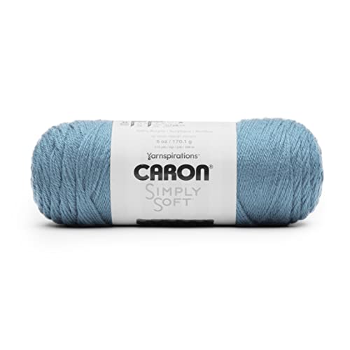 Image of Caron Simply Soft Light Country Blue Yarn - 3 Pack of 170g /6oz - Acrylic - 4 Medium (Worsted) - 315 Yards - Knitting /Crochet