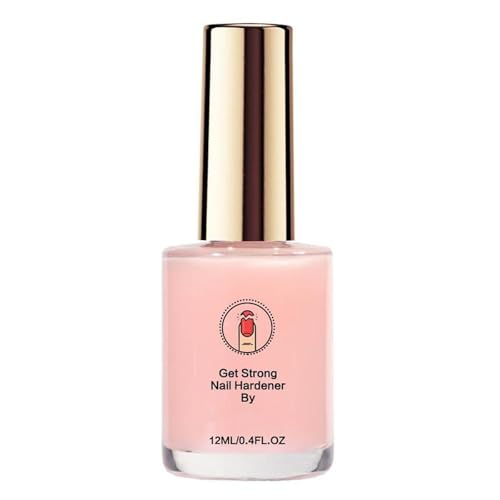 12ML Get Strong Nail Strengthener, Natural Pink LED Gel Polish, 6 in 1 Natural Nail Hardener Extra Strong and Growth - Long Lasting Nail Repair for Damaged Nails - For Daily Work Home Salon (1PCS)