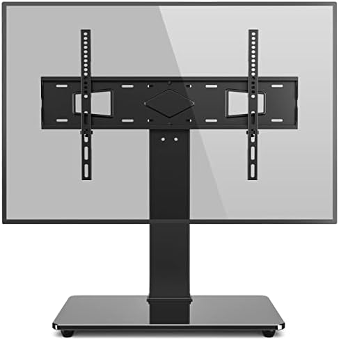 RFIVER Universal Swivel Table Top TV Stand Base TV Stand Replacement for 50 55 58 60 65 70 75 80 85 inch TVs with Height Adjustable Mount Bracket Cable Management max VESA 600x400mm max 50kgs