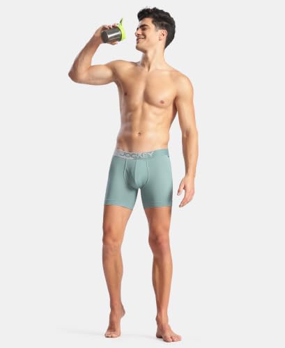 Image of Jockey MM06 Men Microfiber Mesh Elastane Active Wear Long Trunk Boxer Brief