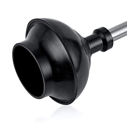 Toilettree Products Modern Deluxe Freestanding Toilet Brush And Plunger Combo (Stainless Steel, Brush And Plunger Combo Set 4.5” X 9.75” X 18.5") #TOP6