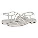 Calvin Klein Women's Sindy Sandal, White Patent 140, 5