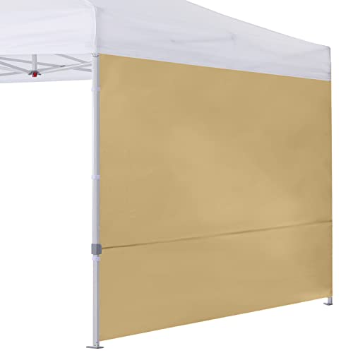 COOSHADE SunWall instantáneo para toldo plegable de 12 x 12 cm, toldo de 12 x 12, toldos instantáneos al aire libre, 1 paquete de pared lateral solo (beige)
