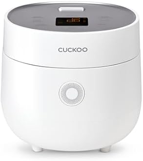 CUCKOO Micom CR-0375FW Rice Cooker and Warmer 3 Cups (Uncooked) with Non-Stick Inner Pot, 10 Menu Modes, LCD Screen, Fuzzy Logic Technology, Cleaning