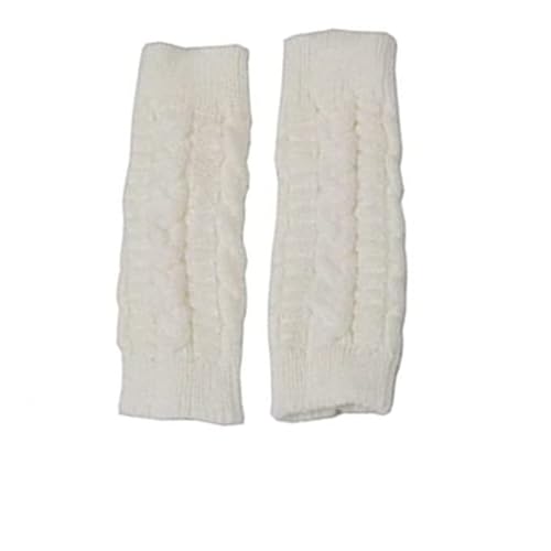 Halb Fingerlose Handschuhe,1 Paar Damen Fingerlose Handschuhe,Winter Armstulpen Handschuhe Damen Pulswärmer Strick Kurzer Gestrickte Halb Fingerlose Fäustlinge,Damen Winter Strickhandschuhe(weiß) Cover