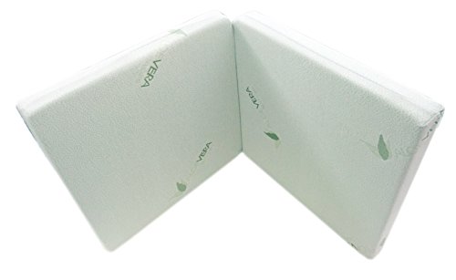 Dinaflex Matelas Pliant 2 Parties 60X120 Hauteur 7 CM DÉHOUSSABLE, en WATERFOAM, Housse en Aloe Vera, Mousse DENSITÉ 30 KG/M³ Cover