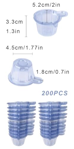 LNGJIN 200 Stück 40ml Urinprobenbecher aus Kunststoff, Urinprobenbecher, Urin Becher, Urinbecher Probenbecher, Transparente Urin Becher für den, für Ovulationstest, PH-Test und Schwangerschaftstest