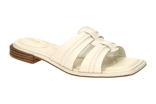Clarks Femme Ariany Mule Sandals, Cream Leather, 38 EU