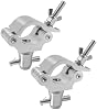 2 piezas de abrazaderas de truss de 2 pulgadas, acoplador de iluminación envolvente | Aleación de aluminio resistente, capacidad de 660 lbs para tubos de 40-52 mm de diámetro exterior, luces de escenario 2
