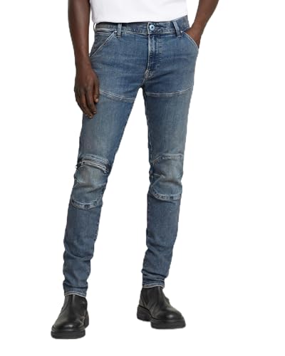 [ジースターロゥ] ジーンズ メンズ デニムパンツ スキニー ストレッチ ブルー 5620 3D Zip Knee Skinny D01252-D634-H072-W34/L30（Amazon）