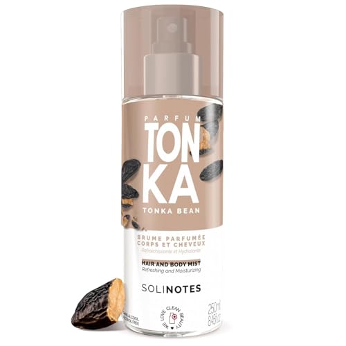 Tonka Body Mist by SOLINOTES | Refreshing And Hydrating Womens Fragrances - Alcohol-Free | Body Spray for Women and Hair | 8.45 fl.oz