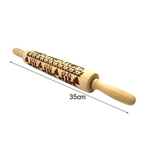 Rouleau à pâtisserie de Noël accessoire gaufrage pour biscuits - 3