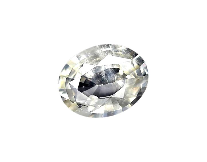 Saphir blanc de Ceylan non chauffé pour création de bague masculine Pukhraj Rashi Nag